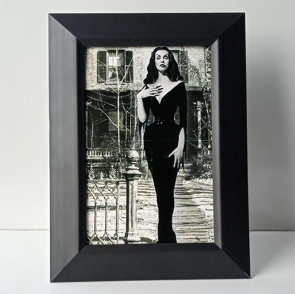 Vampira Vintage Horror Gothic Punk Witchy Goth Beautiful beauty pin up portrait - Picture 6 of 6